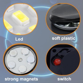 ADAURIS 2PCS Red Magnetic strobe lights,flashing red light,Strobe Lights, Beacon strobe light,Warning Emergency beacon lights with Magnetic for Trucks Trailer Bus Tracto