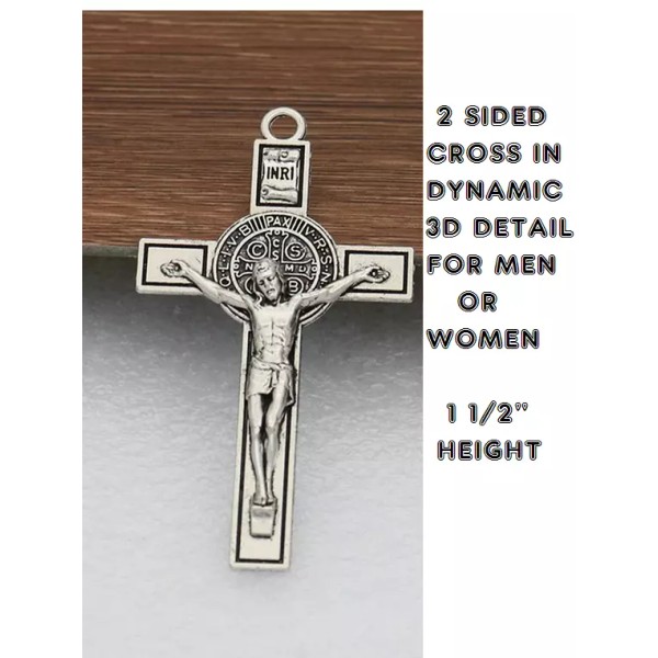 Fashion Jewelry CROSS CRUCIFIX JESUS CATHOLIC CHRISTIAN Pendant 925 Sterling