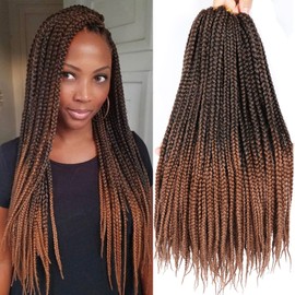 Crochet Box Braids 22 Inch 6 Packs 144 Strands Goddess Box Braids Crochet Hair Pre looped Crochet Hair 3X Crochet Braids for Black Women (22 Inch T1B/30)