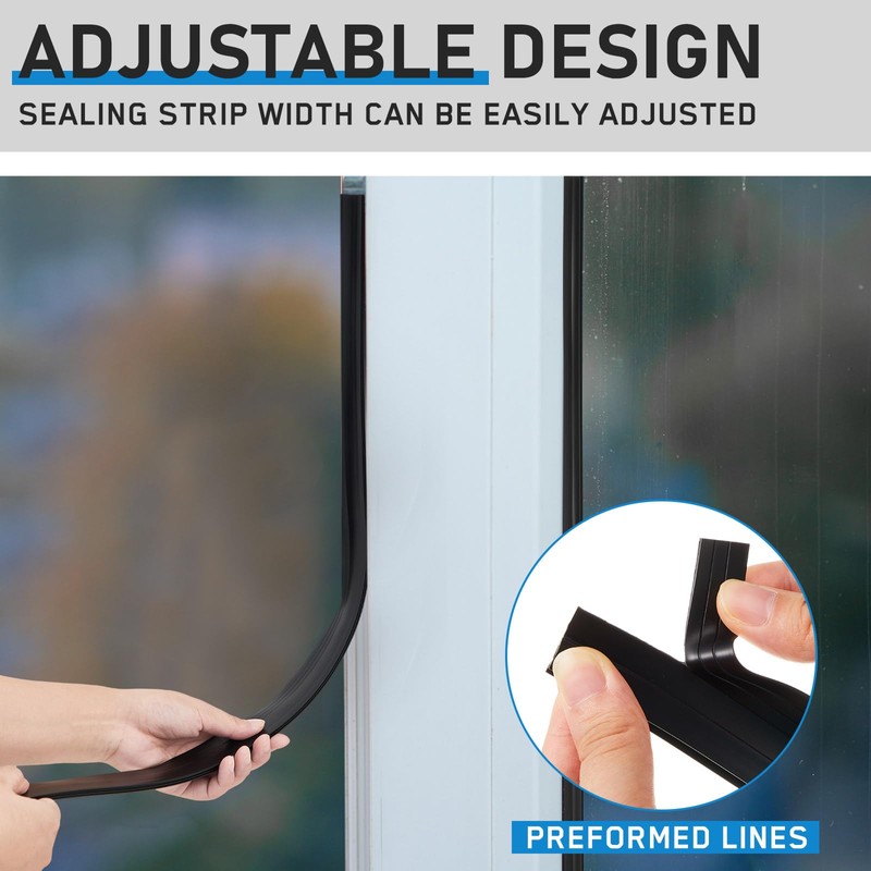 Pushglossy 28 ft Vinyl Sliding Screen Door Bug Seal Strip