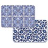 First Dawn Wipe-Clean Reversible Decofoam Placemats, Shades of Blue, Set