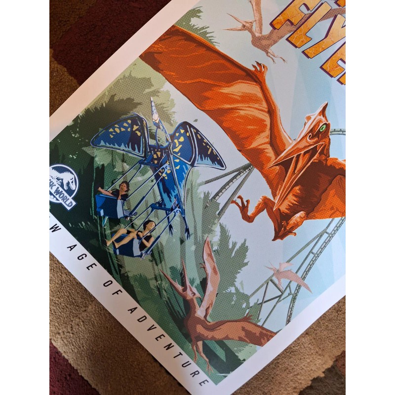 Pteranodon Flyers Jurassic Park I Universal Studios Attraction Poster