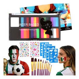 Jrff&gwky® Kit De Maquillaje Juego Hipoalergénico Para Rostro Y Ojos Con Funda Brochaslibre De Crueldad Animal, 26 Colors, Perfecto Maquillaje Teatro/pintura Corporal/pintacaritas/payasos