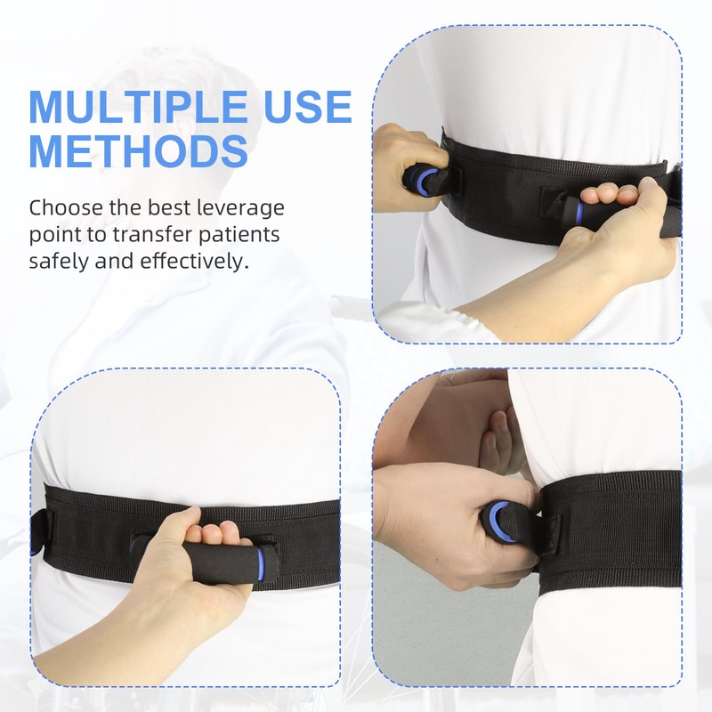 Gait Belt Transfer Belts for Seniors, Walking Gait Belt with