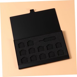 jojofuny 2pcs Alloy Nano Sim Card Holder Slots Memory Card Storage Case Eva Lined for Travel