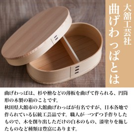 Otate Kogeisha Akita Cedar Magewappa Bento Box (Oval Bento - Medium) Lunch Box, Wappa, Wooden Lunch Box, Made in Japan, Urethane Painting, Traditional Crafts, Japanese souvenir
