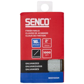 SENCO M001005R 2" 16 Gauge Straight Finish Nails, Galvanized Finish 1,000 Count Pack