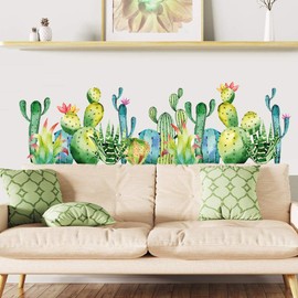 kina UVCD0057 Succulent Flowers Cactus Wall Stickers Wall Stickers Living Room Kitchen Bedroom Entrance
