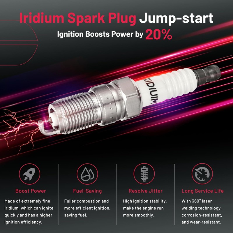 BDFHYK Ignition Coil Pack DG508 and Iridium Spark Plug SP493