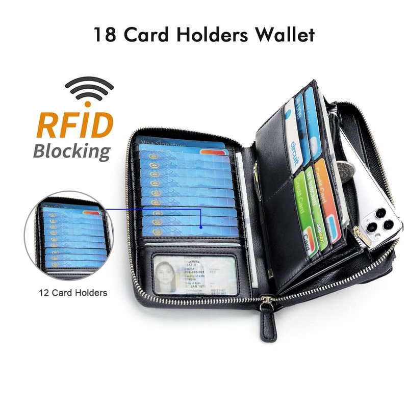 nuoku Wallets for Women Credit Card Slots with RFID Blocking