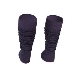 Ateena Women's Cotton Leg Warmers, Warm and Comfortable Leg Warmers, Soft Sports Gift, Leg Warmers for Everyday Use, Dance, Sports, Gym, Mountain Tours, Dark Purple_A