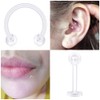 LAURITAMI Piercing Plastic Lip Piercing Stud Labret Ring Retainer Set