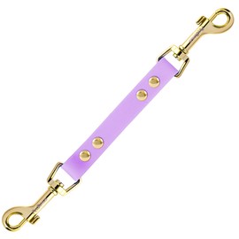 PetBonus Dog Collar Safety Clip, Waterproof Backup Safety Strap for Dog Harness to Prong Collar, Odor Proof Double Ended Clasp Leash Connector for Training Walking (Purple)