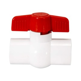 Eastman 1 Inch IPS Schedule 40 PVC Ball Valve, Quarter Turn Ball Valve, White, 20081