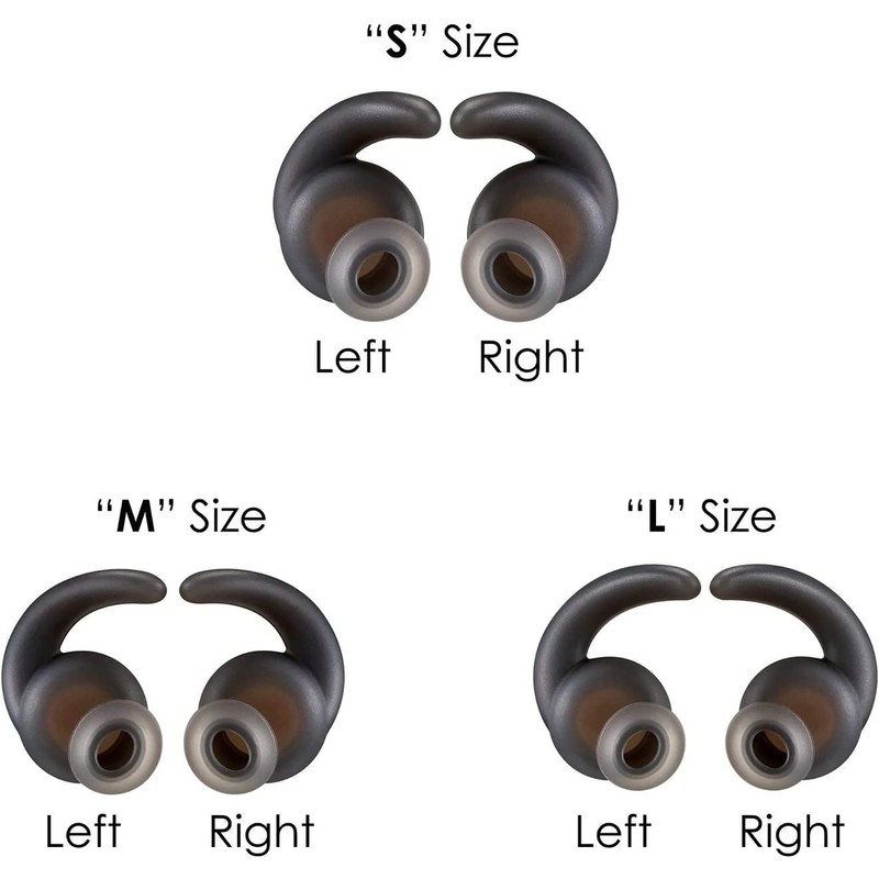 3 Pairs Silicone Hooks Eartip Eartips Earbuds Eargels Compatible with