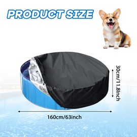 CUVZORA Dog Pool Cover 160 x 30 cm, Waterproof & Dustproof Pool Cover with Reinforced Edges & UV Protection, Robust & Durable for Garden, Patio, Ideal for Pets