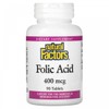 천연 성분, 엽산, 400 mcg, 90 타블렛 Natural Ingredients, Folic