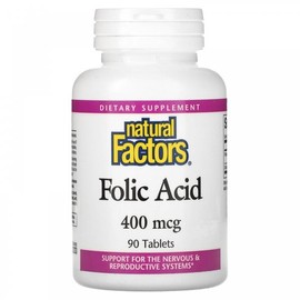 천연 성분, 엽산, 400 mcg, 90 타블렛 Natural Ingredients, Folic Acid, 400 mcg, 90 Tablets