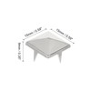 sourcing map 80Pcs Square Pyramid Rivets, 15mm Four-Jaw Studs Spikes,