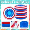 Harsever 8 PCS 4th of July Floaties for Pool,Patriotic Drink