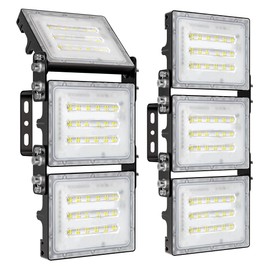 STASUN 2 Pack 150W LED Flood Lights, Mini Series Outdoor Floodlight, 15000LM 6000K Daylight White IP66 Waterproof 3 Adjustable Heads LED Exterior Flood Light for Yard, Driveway, Garage, Patio, Porch