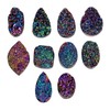 GEMKORA (10 pcs) Titanium Quartz Druzy Mix Gemstones, Home, Office,