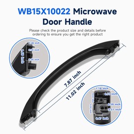 WB15X10022 Microwave Door Handle Black Compatible with GE HotPoint