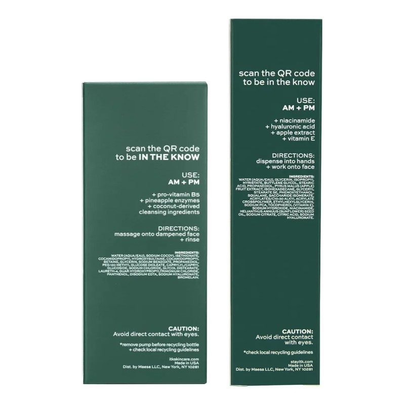 Itk Skincare Set De Limpiador + Crema Hidratante Limpiador F