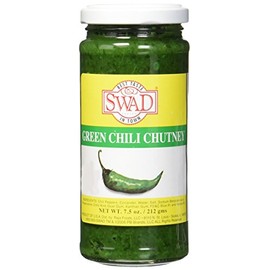Great Bazaar Swad Chilli Chutney, Green, 7.5 Ounce