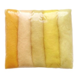 Felt Wool Colourful Mix Felt Mixed 100% Wool Yellow Shades Mix At Least 5 Different Shades 50 g Total