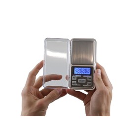 Biinse Báscula 0.01 g a 200 gramos Balanza de Bolsillo Digital Pantalla LCD Portátil Gramera con sensor de precisión, resistente y ligera Joyeria Oro Relojeria
