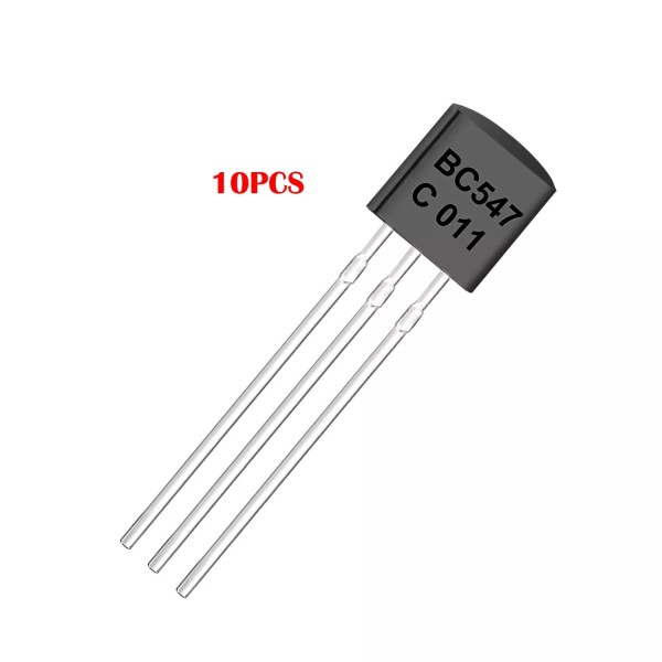 TEECHZONE 10 Pcs BC547C TO-92 NPN BJT Transistor High-Speed Switching