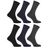 Mens plain 100% cotton socks (Pack of 6) (Mens 6-11)