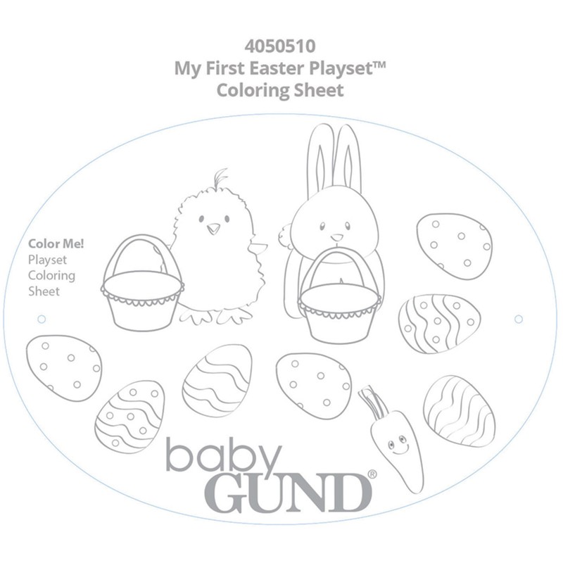 GUND Baby My First Easter Basket 5-Piece Plush Playset with