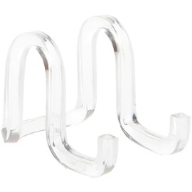 Plymor Clear Acrylic Ribbon-Style Display Easel, 1.875" H x 1.75" W x 2.625" D (2 Pack)