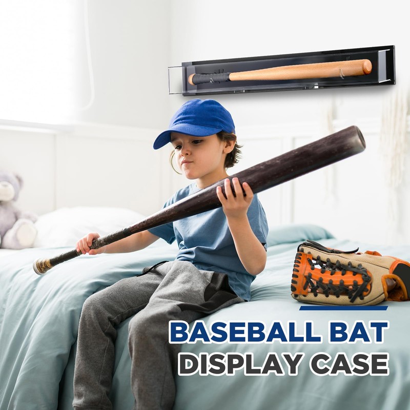Baseball Bat Display Case Wall Mounted Tabletop Bat Display Case