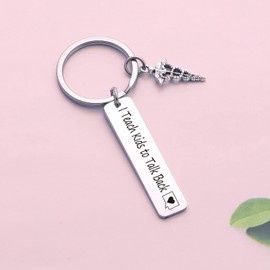 DZOSW Speech Therapist Jewelry ST Gift SLP Gift Speech Gift Language Teacher Gift Speech Therapy Gift SLP Christmas Keychain For Speech Language Pathologist Gift Speech Therapist Keychain