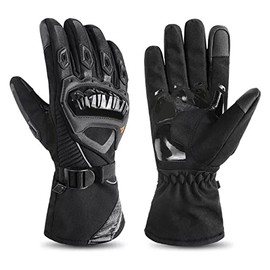 Fdit Guantes para Motocicleta, Guantes De Carreras Powersports con Pantalla Táctil Guantes Protectores Impermeables Y Resistentes A Las Caídas para Deportes Al Aire