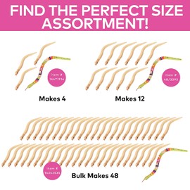 Fun Express DIY Wooden Snakes - Set of 12 - Crafts for Kids and Party Activities - VBS Vacation Bible School Supplies/Decor