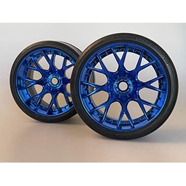 Sweep Racing Monster Truck VHT Crusher Belted Tire on WHD Blue Chrome Wheel SWSRC1003BC