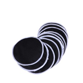 LALAFINA 10pcs Reusable Makeup Remover Pads Soft and Gentle Skin Care Wash Cloths for Daily Cleansing and Travel Black