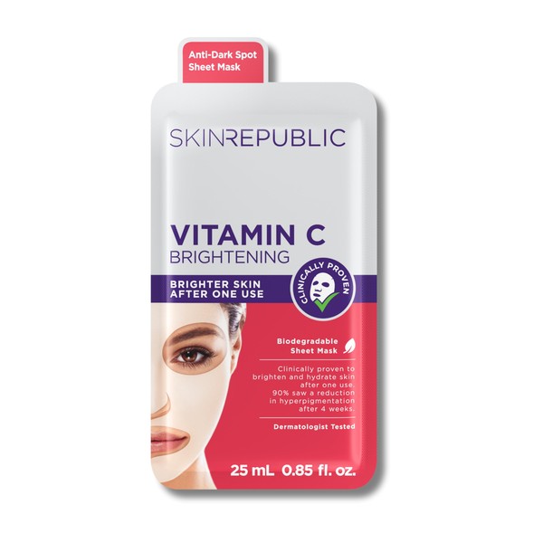 Skin Republic Vitamin C Brightening Sheet Face Mask | Helps