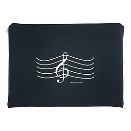 Gift House Music Portfolio Bag with G-Clef (Black)