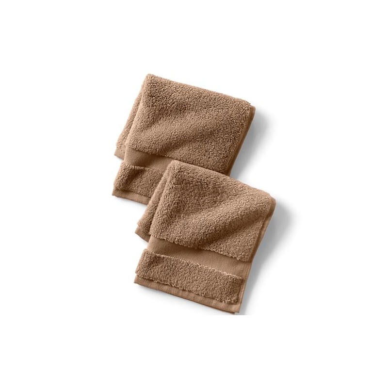 Lands' End Essential Towel Dark Jute Brown Bath- Washcloth