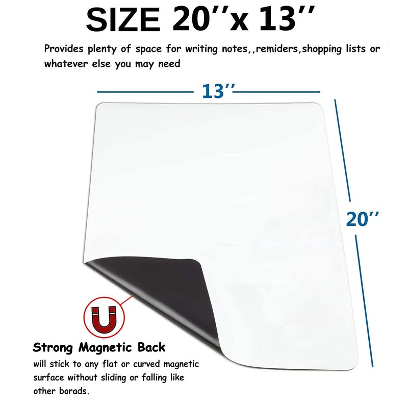 Magnetic Whiteboard Board for Fridge - with Dirt-Resistant Technology -