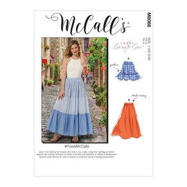 McCalls Pattern M8066Y Misses' Pull-On Gathered Skirts with Tier and Length Variations Y (XSM-SML-MED), Various