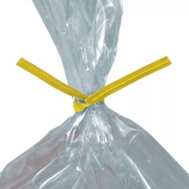 TAPEPLANET 10" X 5/32" Yellow Paper Twist Ties (2000 Per/Case)