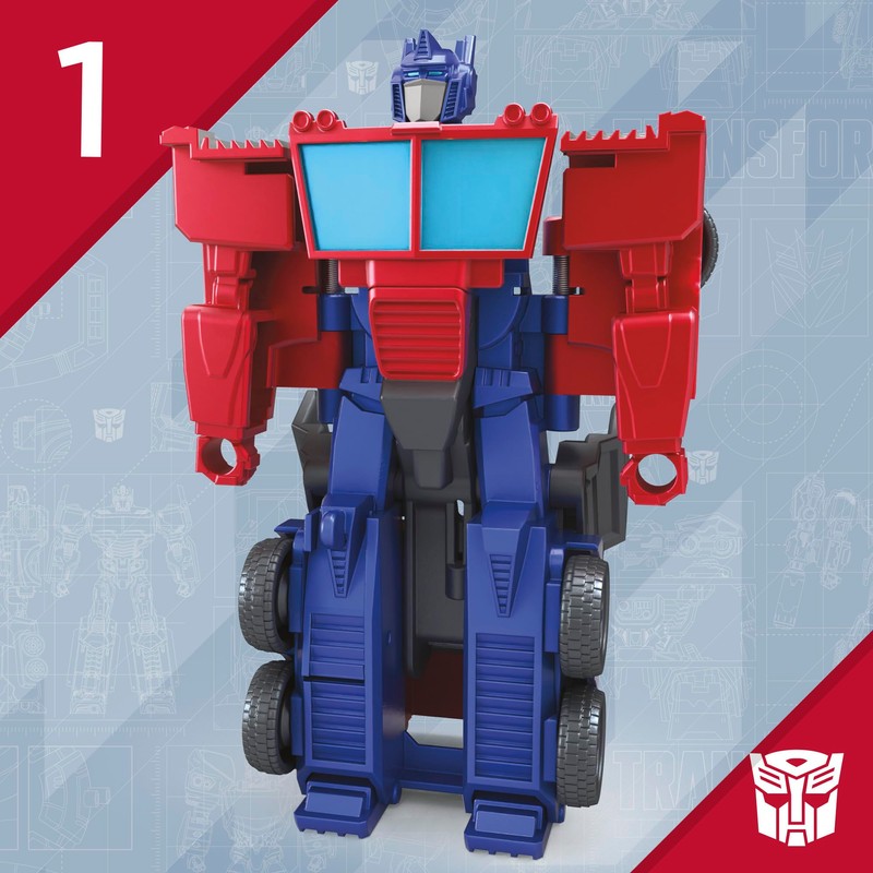 Transformers 1-Step Flip Heroes 3-Pack, 4-Inch Wheeljack, Bumblebee, and Optimus