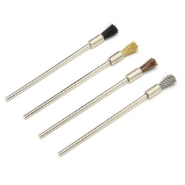 Mini cepillo de alambre, acero inoxidable Quita la suciedad Áreas estrechas Mancha Cepillo de alambre de acero para joyería para instrumentos electrónicos en miniatura