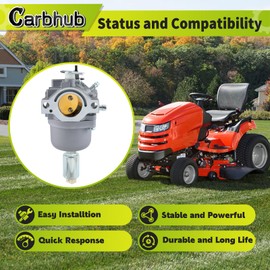 Carbhub LT1000 Carburetor for Craftsman YT3000 YTS3000 LT1000 LT1500 LT2000 LT3000 DLS3500 DYT4000 Carb fit for 591731 593433 697141 697190 698445 791858 791888 699109 31p977 331877 31P677 Carburetor